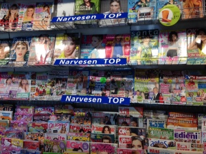 A newsstand in Riga